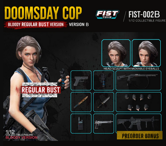 [PREORDER 061626] Fist Toys FIST-002B-S 1/12 Small-B Doomsday Cop (Bloody Version)