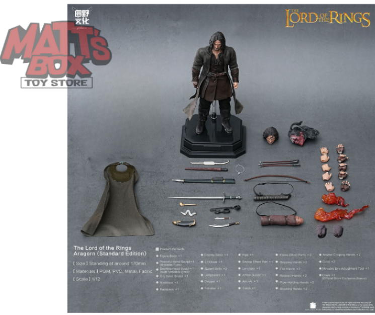 [PREORDER 100626] 1/12 LOTR Aragorn Standard Version No official bonus item