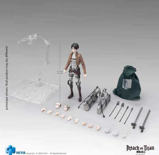 [PREORDER 112226] 1/12 Attack on Titan Seasons 1-3: Levi Ackerman Collectible Action Figure (EBA0449)