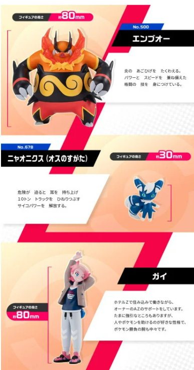 [PREORDER 100626] Pokemon Scale World Lumiose City Guy & Emboar & Meowstic Male