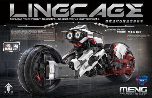 [PREORDER] MENG MT-010s 1/9 Ling Cage Leaning Two-Front-Wheelall-Wheel-Orne Motorcycle Pre-Colored Edition