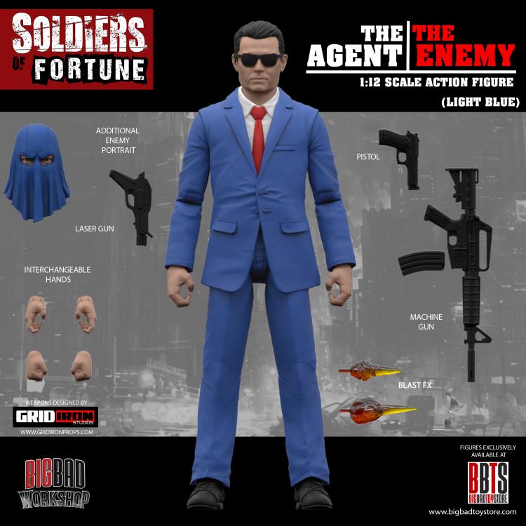 [PREORDER] Soldiers of Fortune The Agent/The Enemy (Light Blue) 1/12 Scale Action Figure