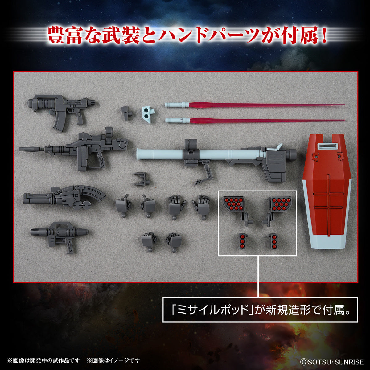 [PREORDER] HG 1/144 GM (SHOULDER CANNON / MISSILE POD)