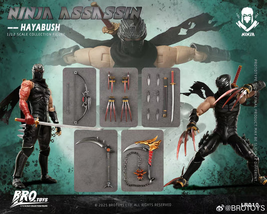 [PREORDER] BROTOYS 1/12 Ninja Assassin Hayabush Action Figure LR010