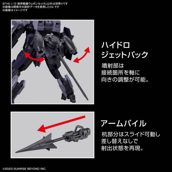 [PREORDER] HG 1/72 AMAIM Warrior at the Borderline Weapon Set 6