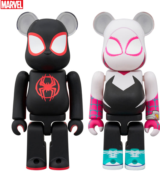 [PREORDER] Medicom Bearbrick BE@RBRICK Spider-Man (Miles Morales) & Spider-Gwen 2pcs Set (Spider-Man: Across the Spider-Verse)