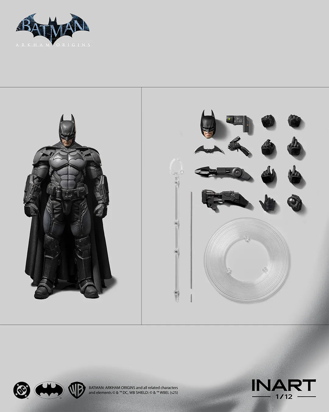 [PREORDER 010626] INART 1/12 Batman: Arkham Origins Batman Action Figure MAG G0003
