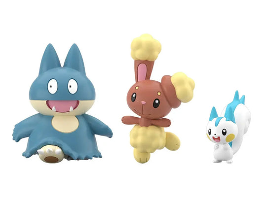 [PREORDER 070526] POKÉMON SCALE WORLD SINNOH REGION 3 - Pachirisu, Buneary, and Munchlax