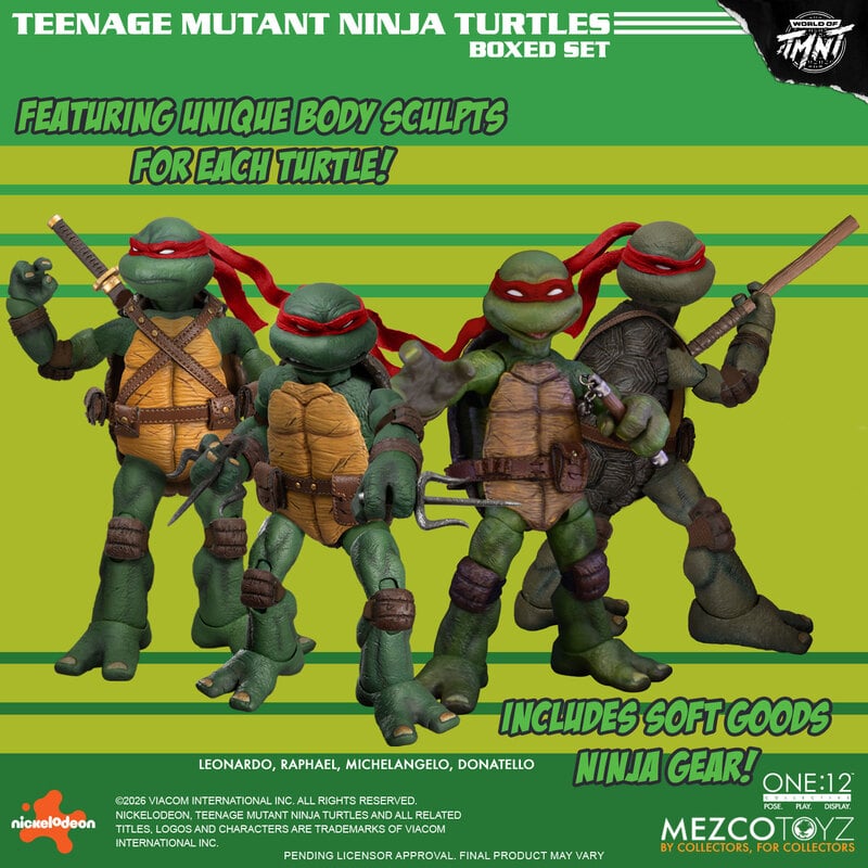 [PREORDER 062126] The One:12 Collective Teenage Mutant Ninja Turtles Boxed Set
