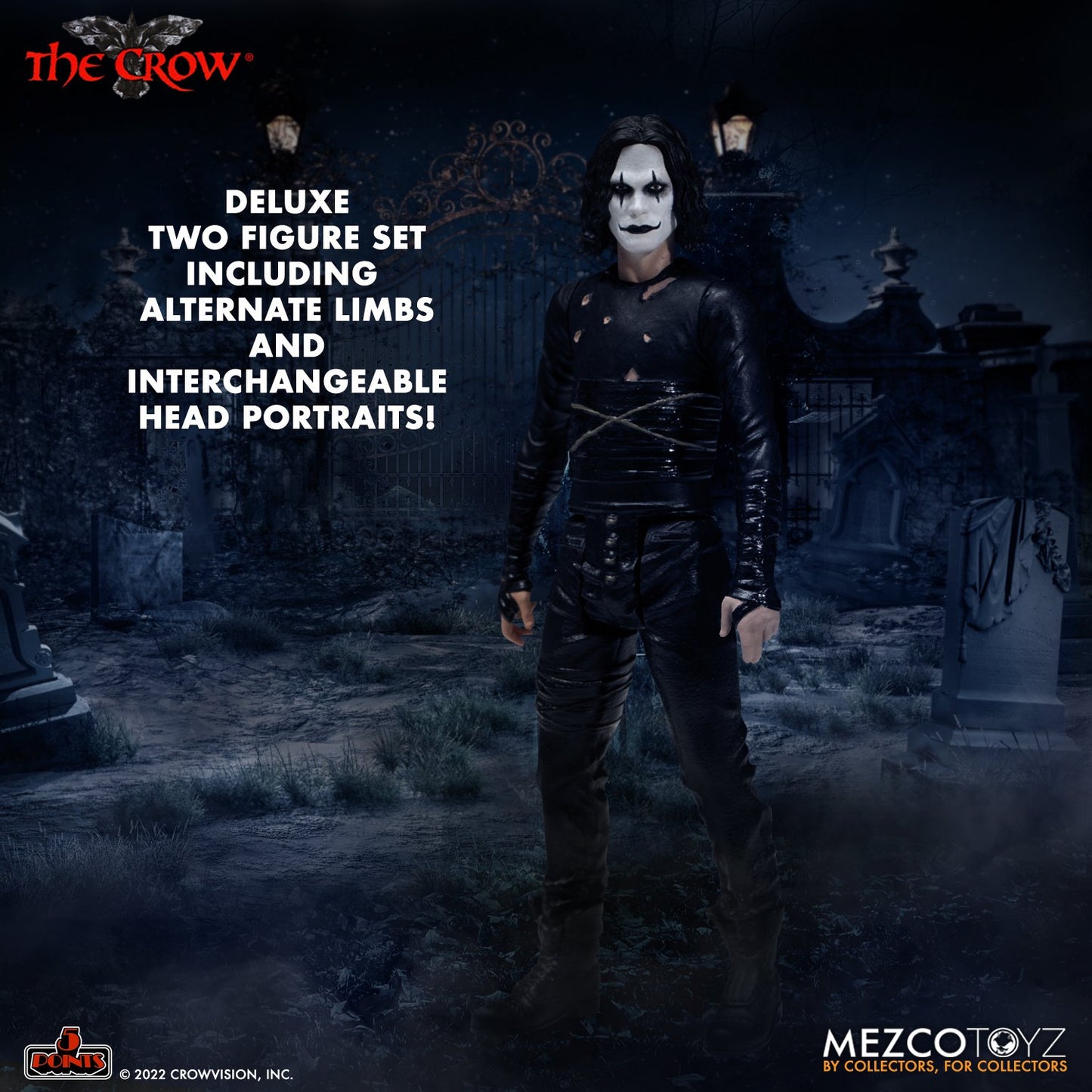 [PREORDER] MEZCO 5 Points The Crow Deluxe Figure Set