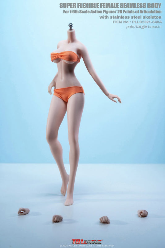 [PREORDER] TBLeague PLLB2021-S40A Body 1/6 Large Breasts Pale Tall and Slender Female Seamless Bodies Without Headsculpt) With feet