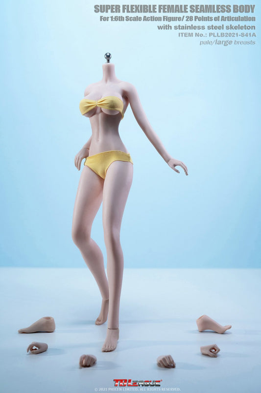 [PREORDER] TBLeague PLLB2021-S41A Body 1/6 Large Breasts Pale Tall and Slender Female Seamless Bodies Without Headsculpt Detachable feet