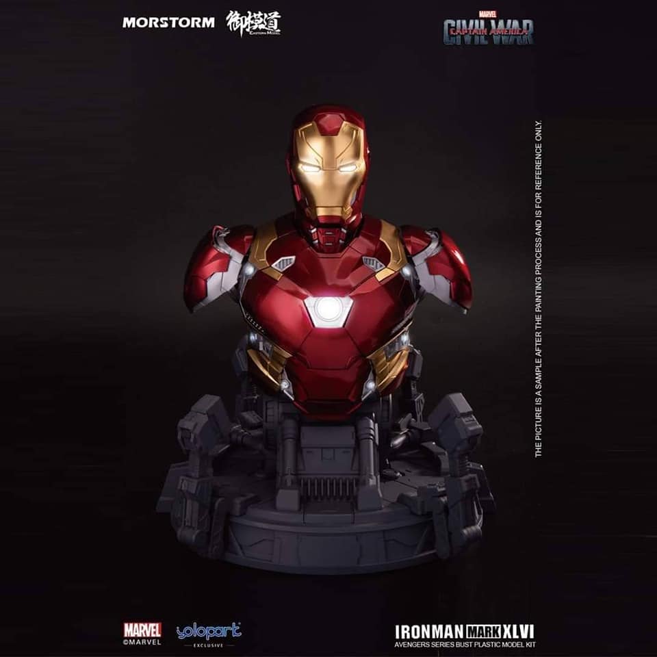 [PREORDER] YOLOPARK - IRON MAN Mark 46 Bust Plastic Model Kit