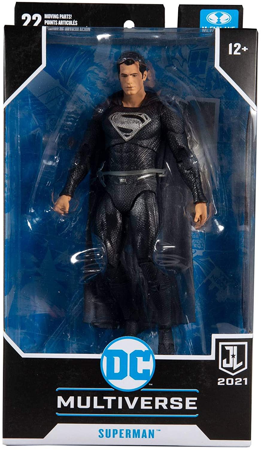 Black Superman Toy [PREORDER] McFarlane Justice League Superman (Black Suit)