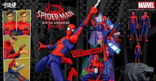 [PREORDER] Spider-Man: Into the Spider-verse SV-ACTION Peter B. Parker / Spider-Man (with Statue)