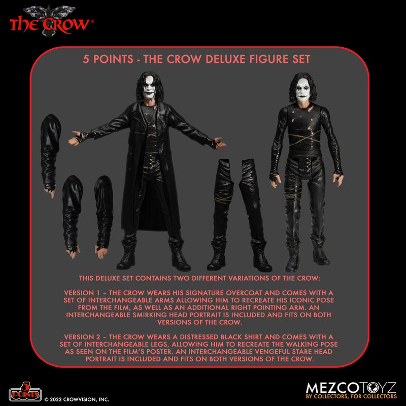 [PREORDER] MEZCO 5 Points The Crow Deluxe Figure Set